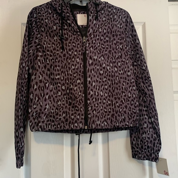 SO Jackets & Blazers - NWT Gray leopard wind breaker